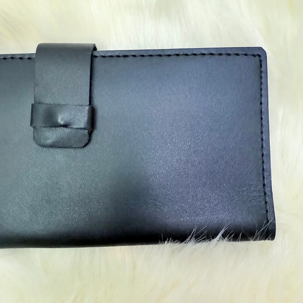 Tribe Alive | NEW Leather Wallet w/Snap‎ Closure in Black - Picture 3 of 6